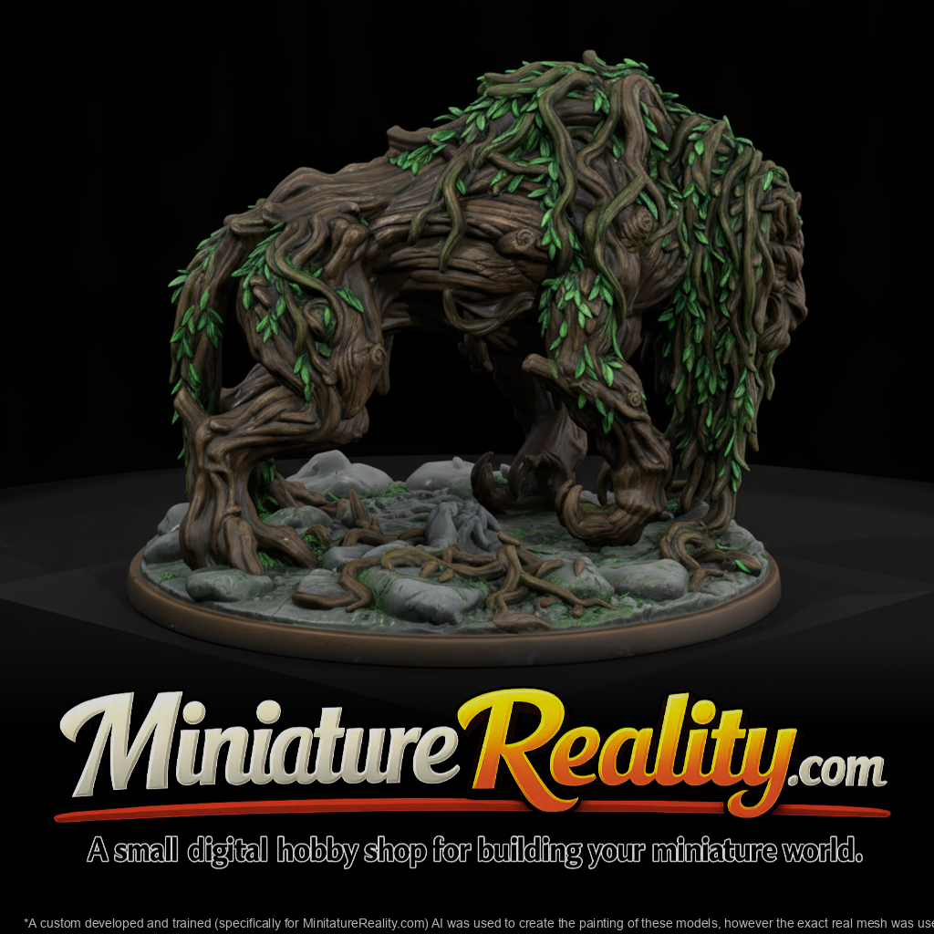 Willow Veil Drifter Forest Beast miniature, three-quarter view