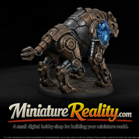 Crystal Core Automaton Beast miniature, three-quarter view — thumbnail 1