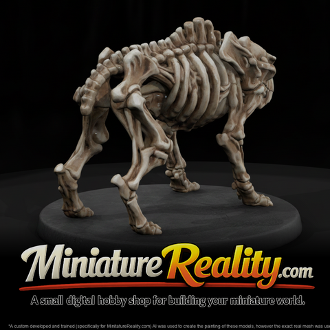Bone Stack Ossuary Beast miniature, three-quarter view