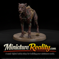 Marrow-Spine Undead Hound miniature, three-quarter view — thumbnail 1