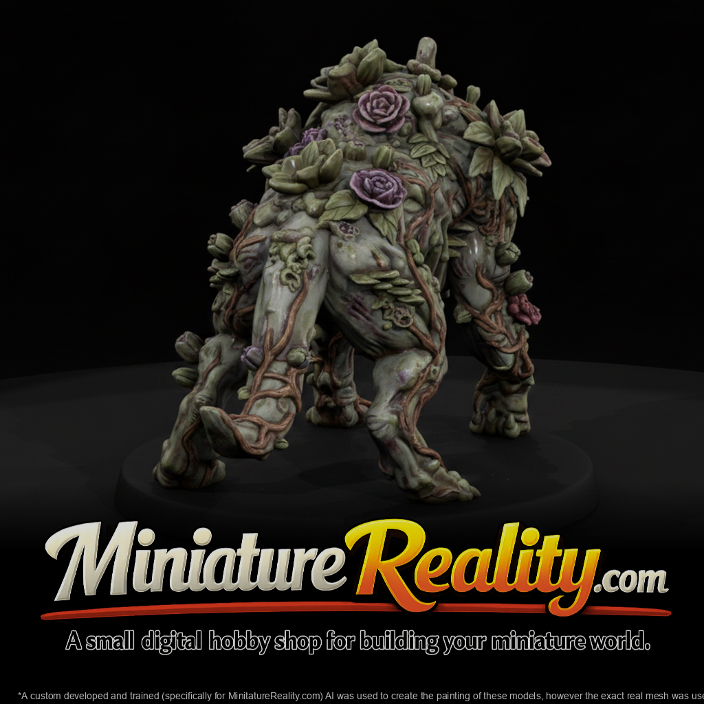 Grave Bloom Corpse Beast miniature, three-quarter view