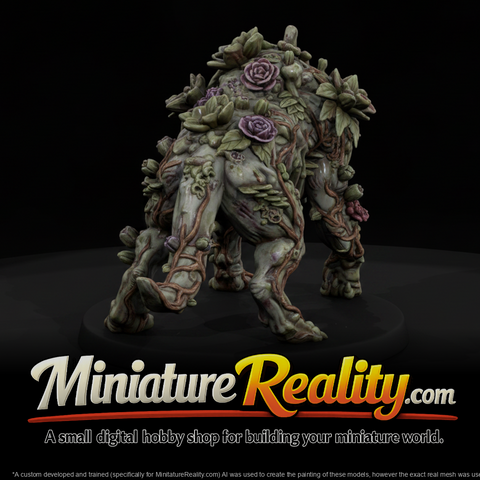 Grave Bloom Corpse Beast miniature, three-quarter view