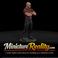 Nightclub Bouncer Standing Guard miniature, three-quarter view — thumbnail 1