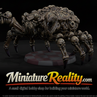 Dark Fantasy Undead Skull Crab miniature, three-quarter view — thumbnail 1