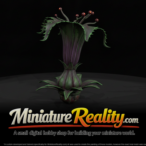 Deadly Plants Dread Lily miniature, three-quarter view
