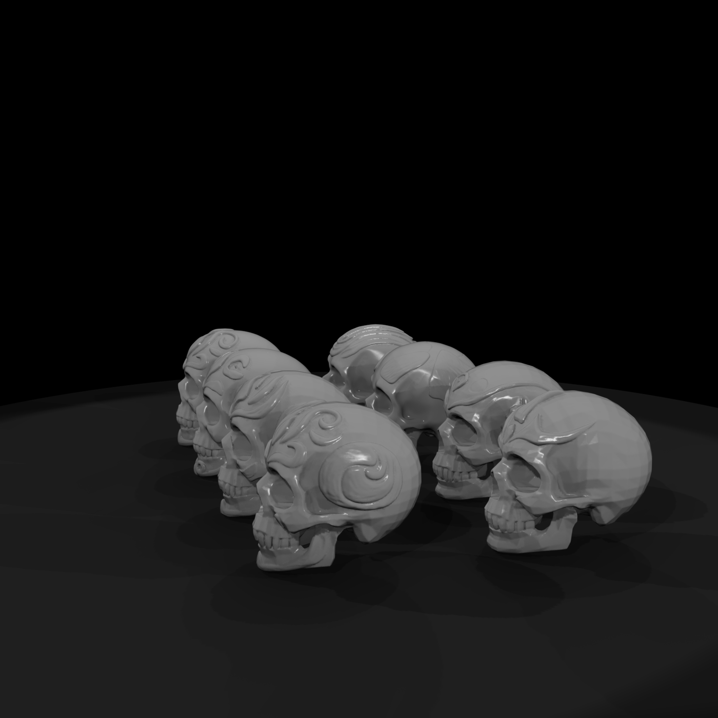 decorated skulls