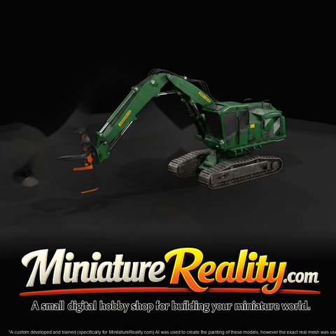 Deere 909 Forestry Harvester — 3D Printable Miniature