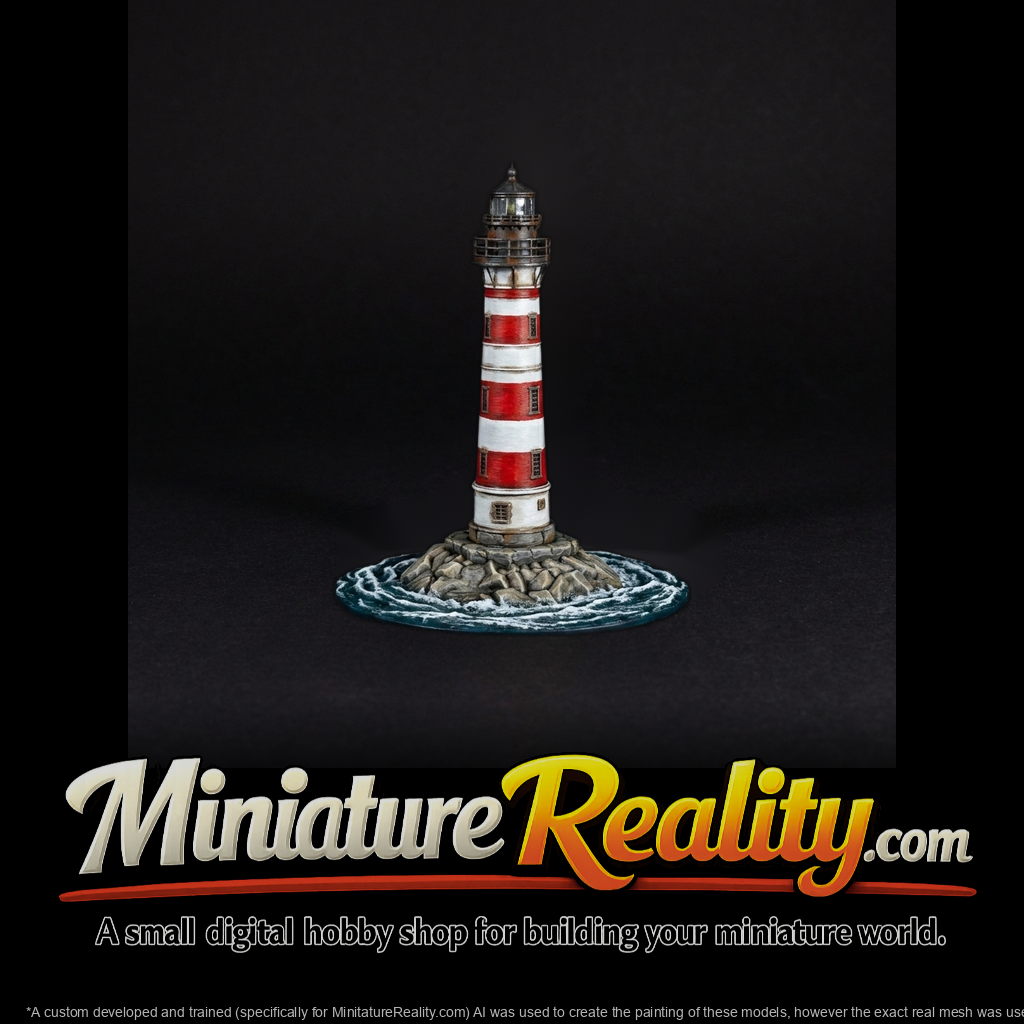 detailed monochrome coastal lighthouse 3d model ICx9EMNT 1