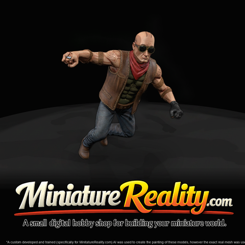 Dexter 'Skull' Malone — Biker Miniature