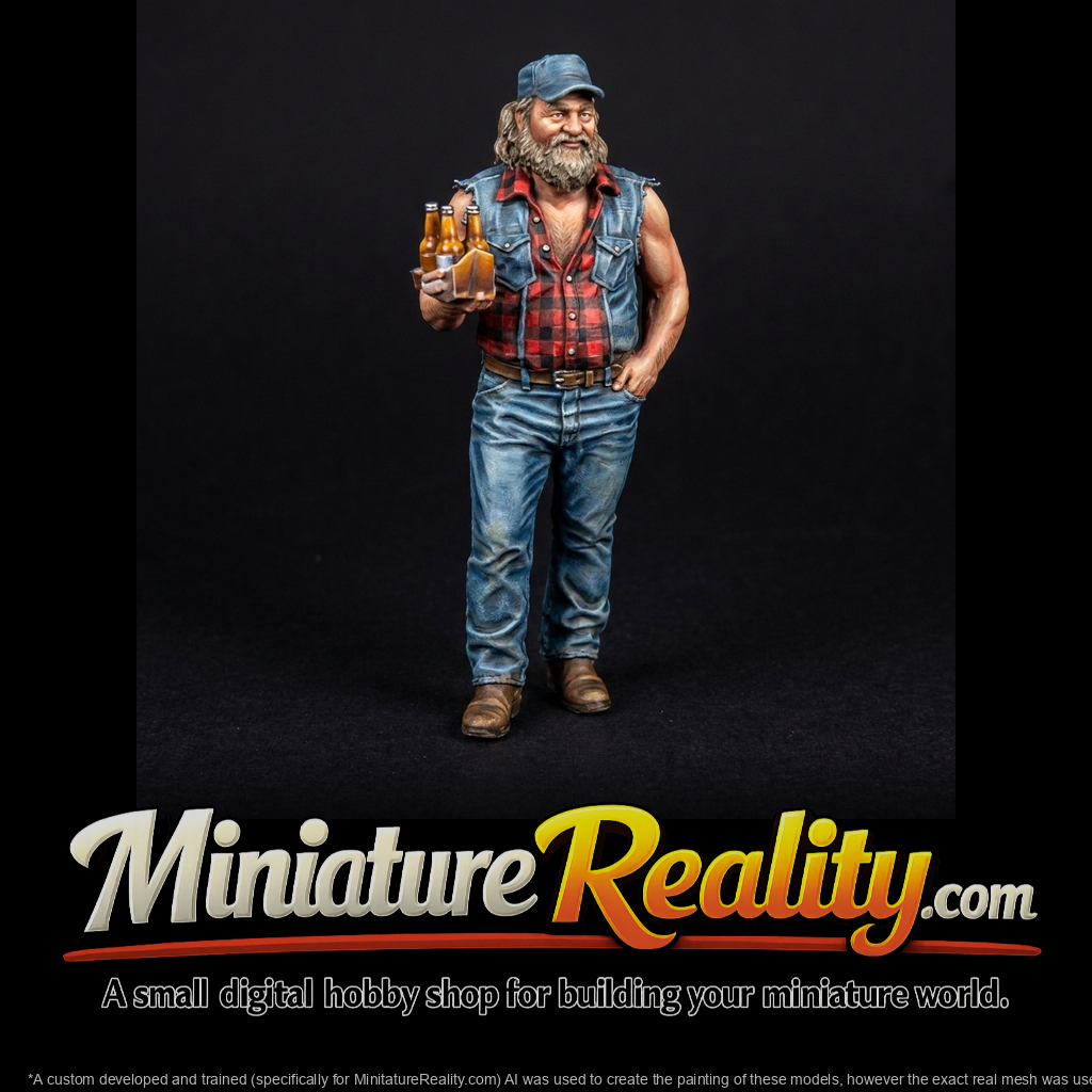 digital/3D-printed miniature model (resin/plastic figurine mesh)