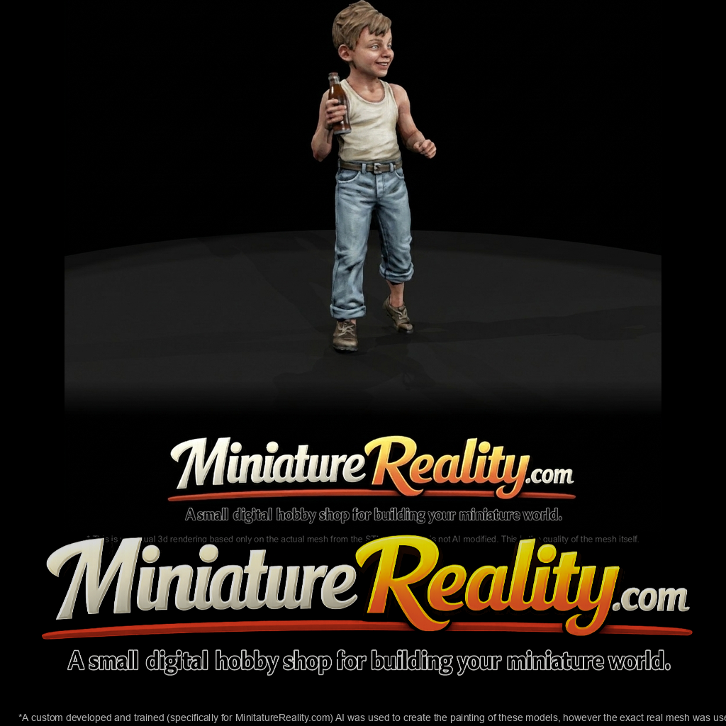 digital 3D sculpt intended for 3D printing (resin/plastic figurine)