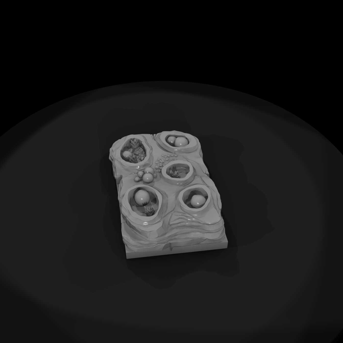 Dinosaur Nest Rocky Terrain Base
