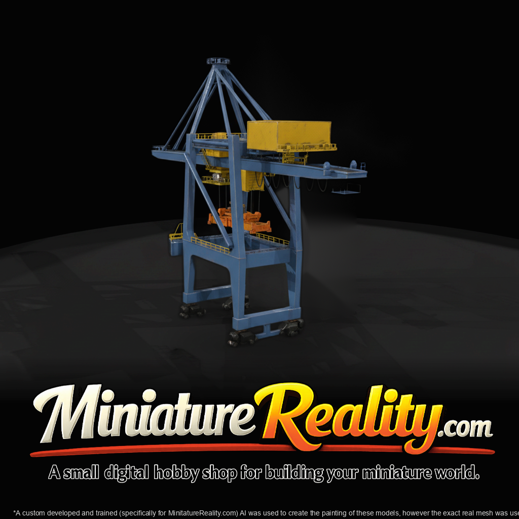 Dock Workers at Container Crane — Set