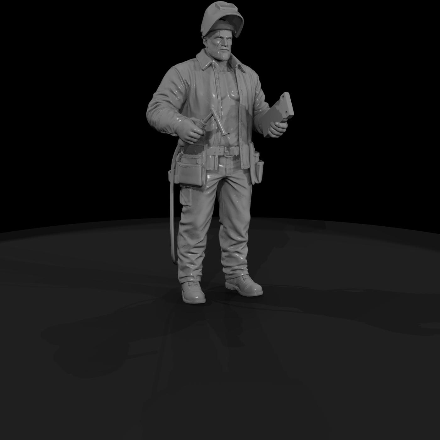 Dock Workers Group Figure