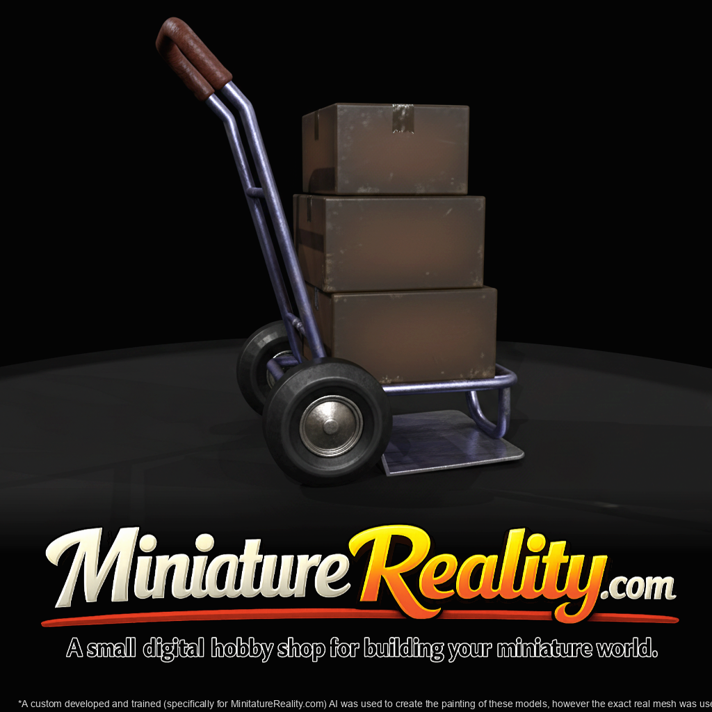 Dock Worker Figure (Contemporary) — Dolly Cart