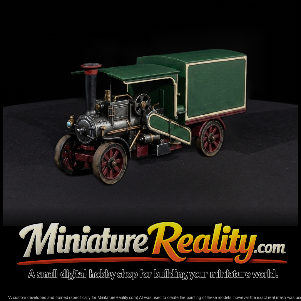 Early 20th-Century Steam Delivery Truck