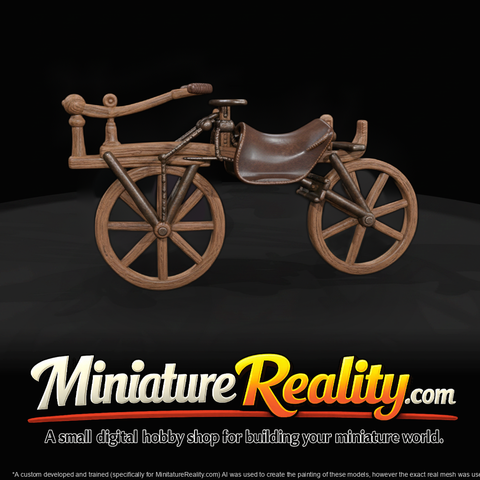 Early Bicycle (1880s) — 3D Printable Miniature