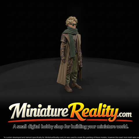 Eccentric Fashion Designer & Model Duo — 3D Printable Miniature Set