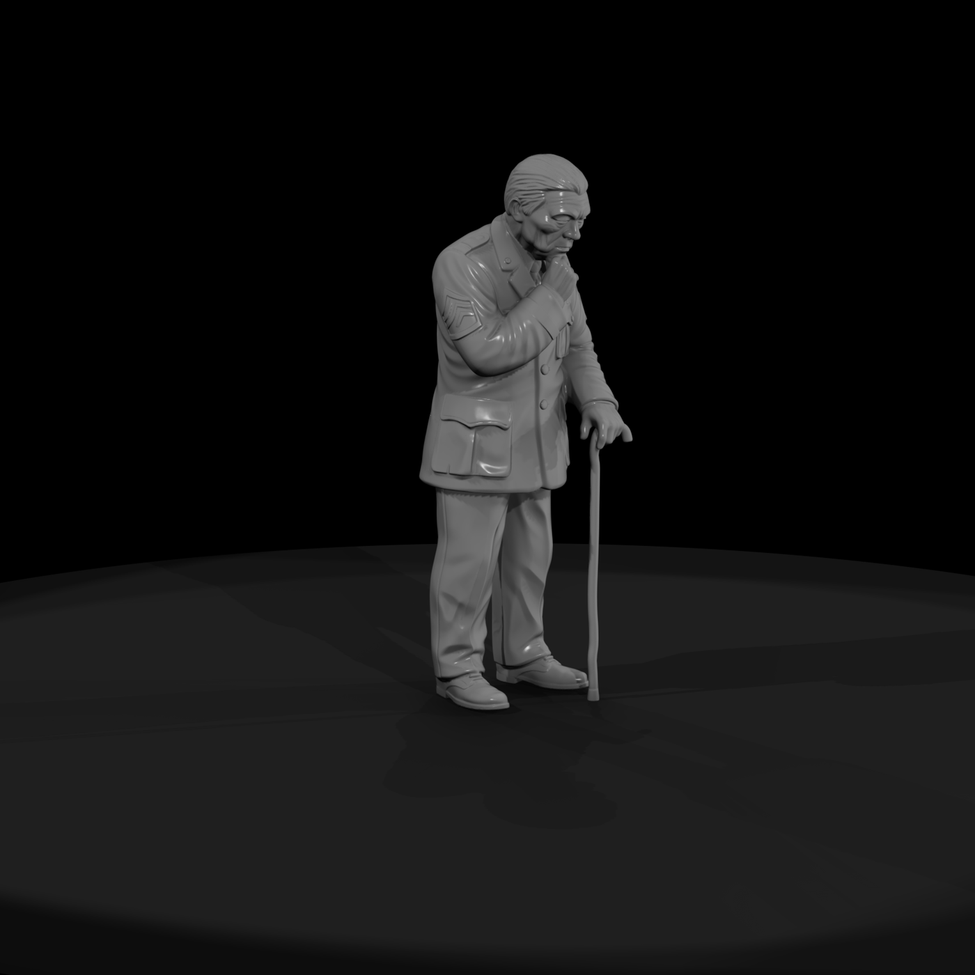 elderly asian veteran