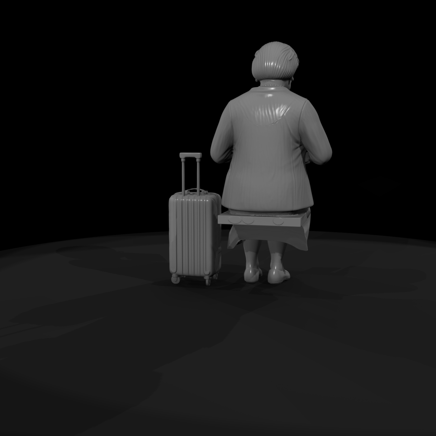 elderly female traveler