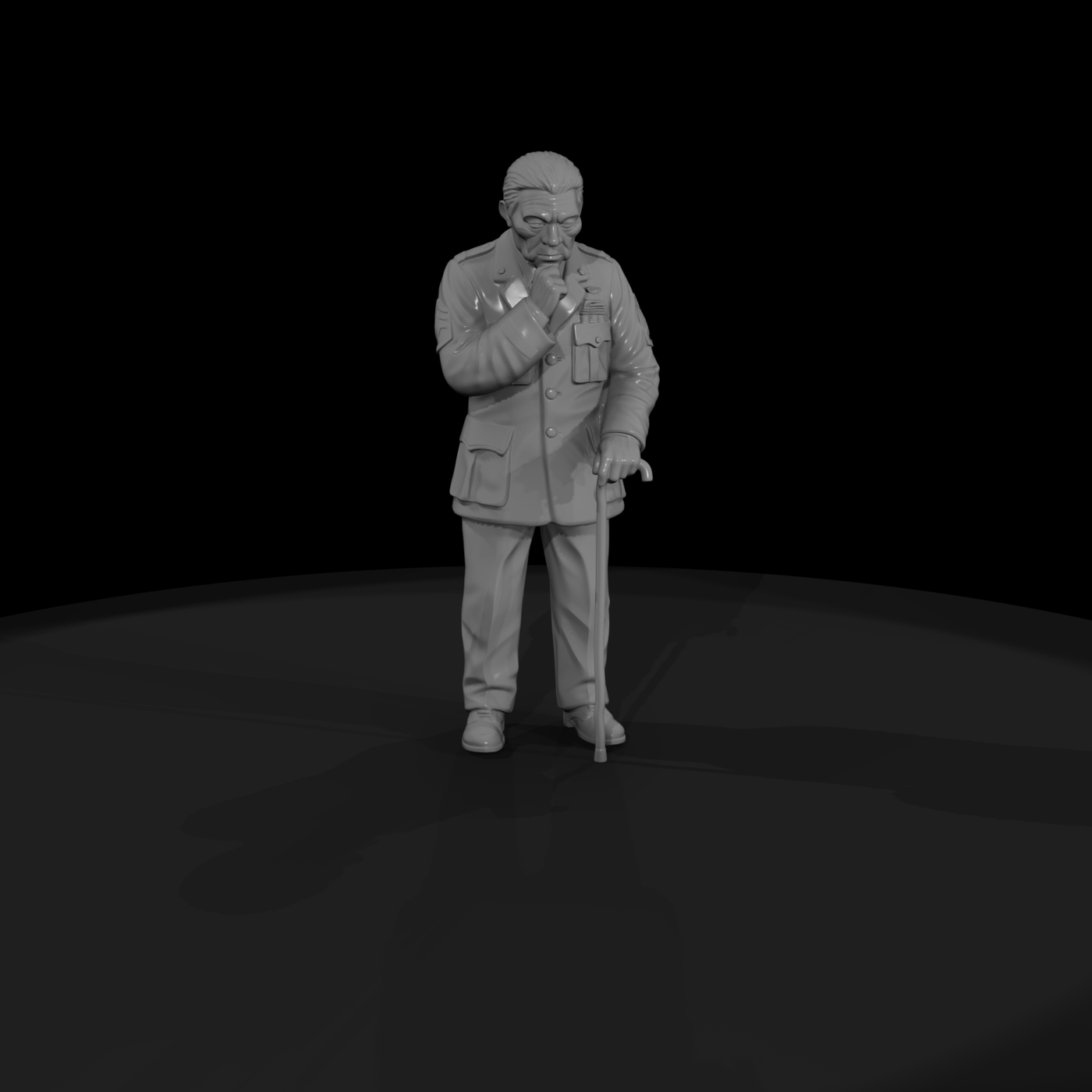 elderly asian veteran