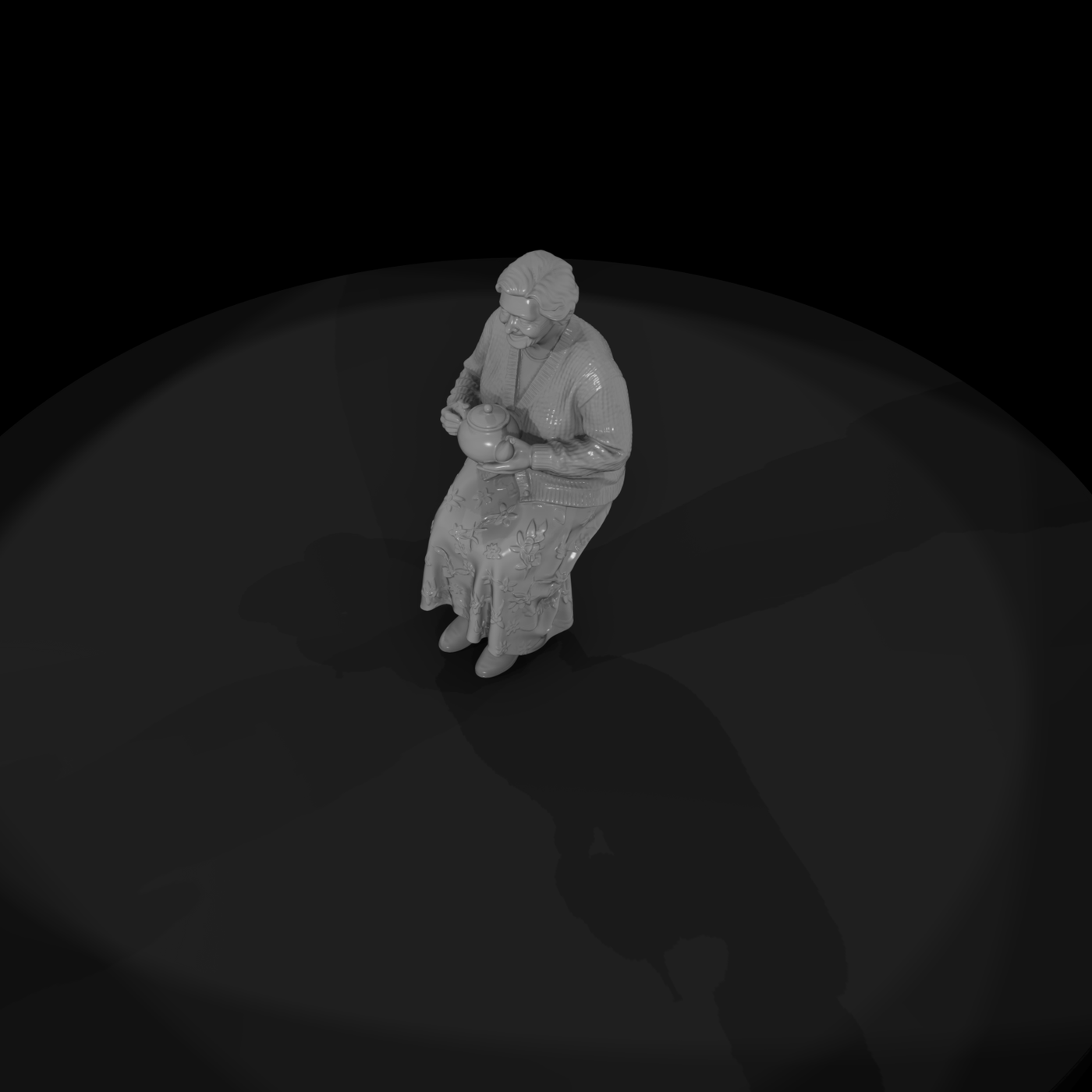 elderly caucasian woman
