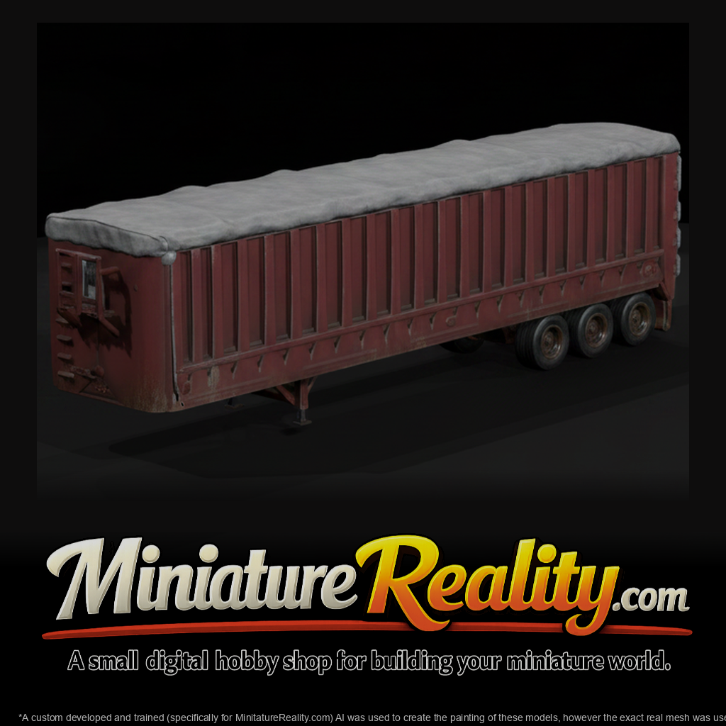 Fabric-Covered Steel-Sided Trailer miniature, three-quarter view