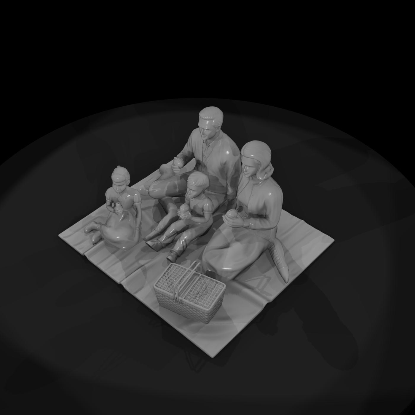 family with picnic