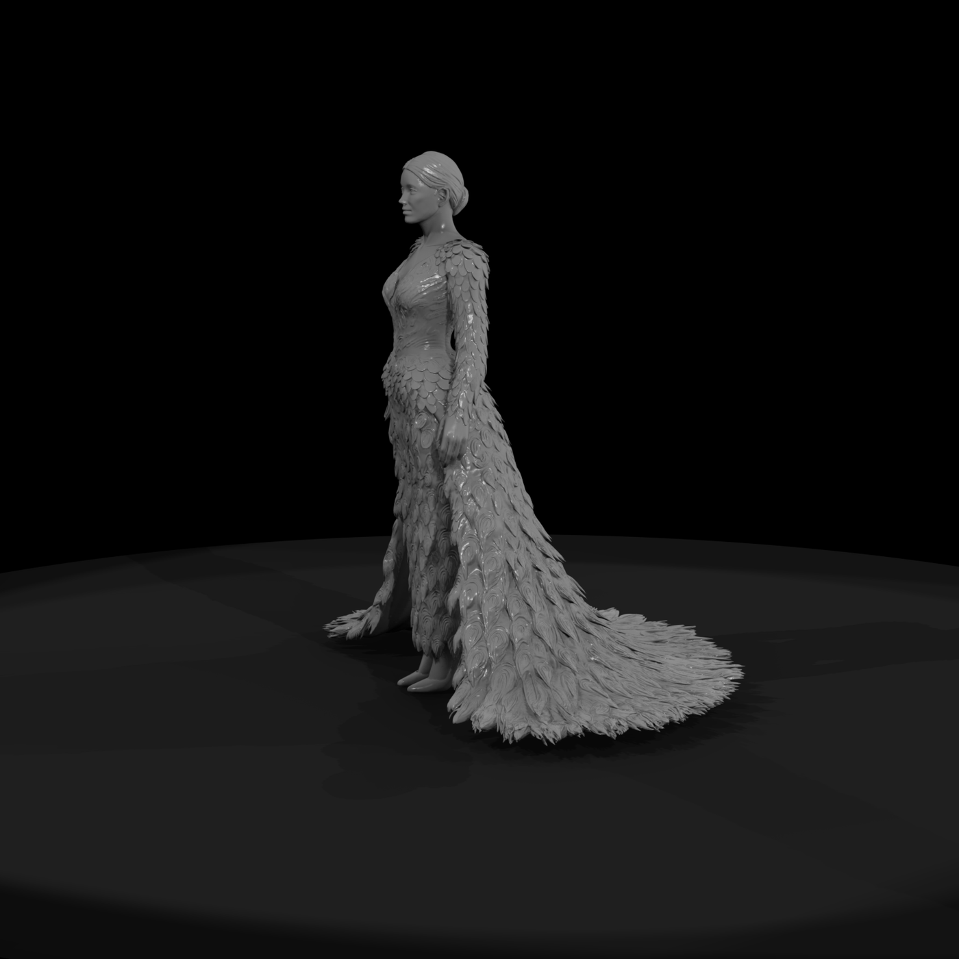 Female Fashion Model with Camera (Miniature)