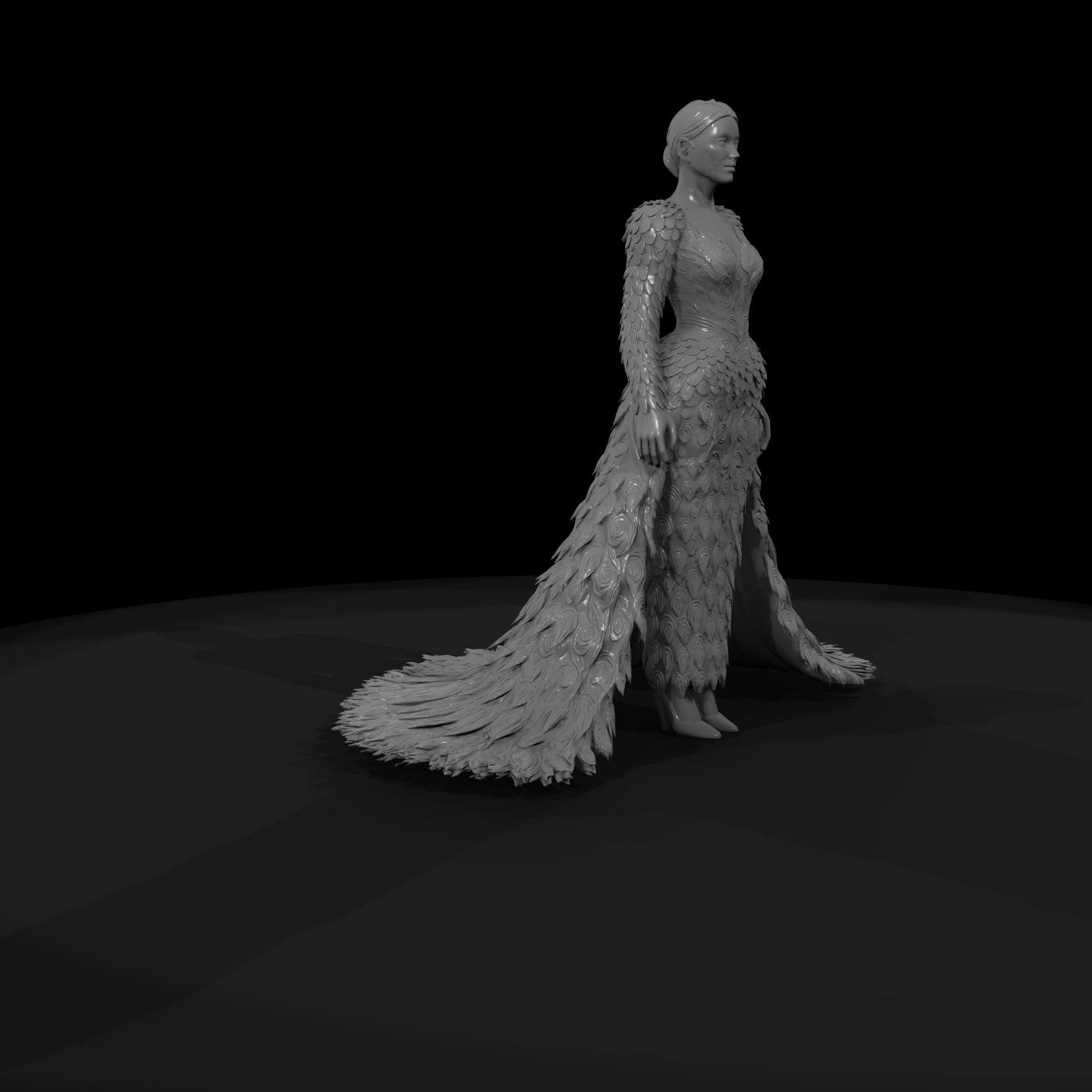 Female Fashion Model with Camera (Miniature)