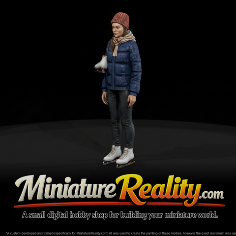 Female Ice Skater Figurine (Standing Pose)
