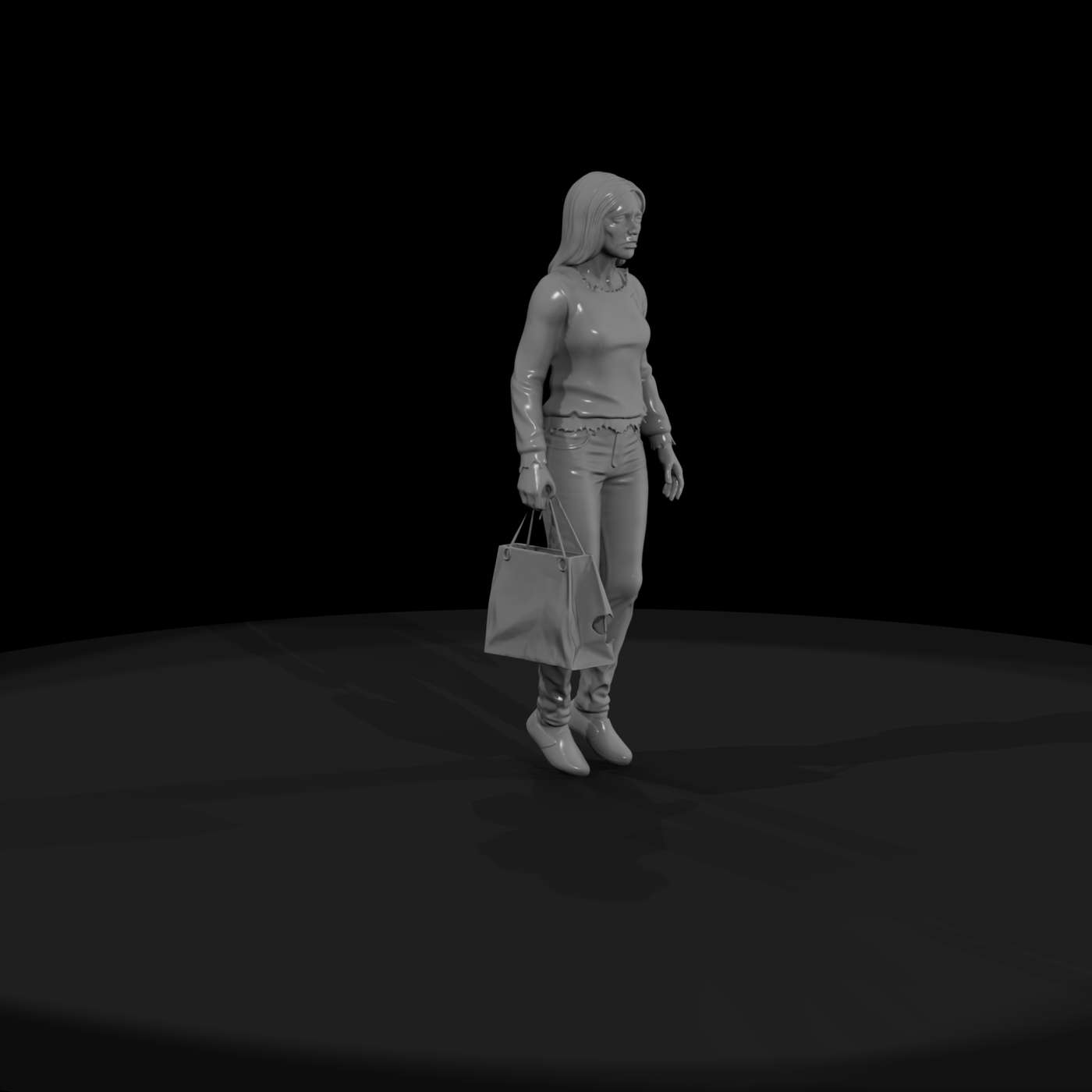 female zombie with