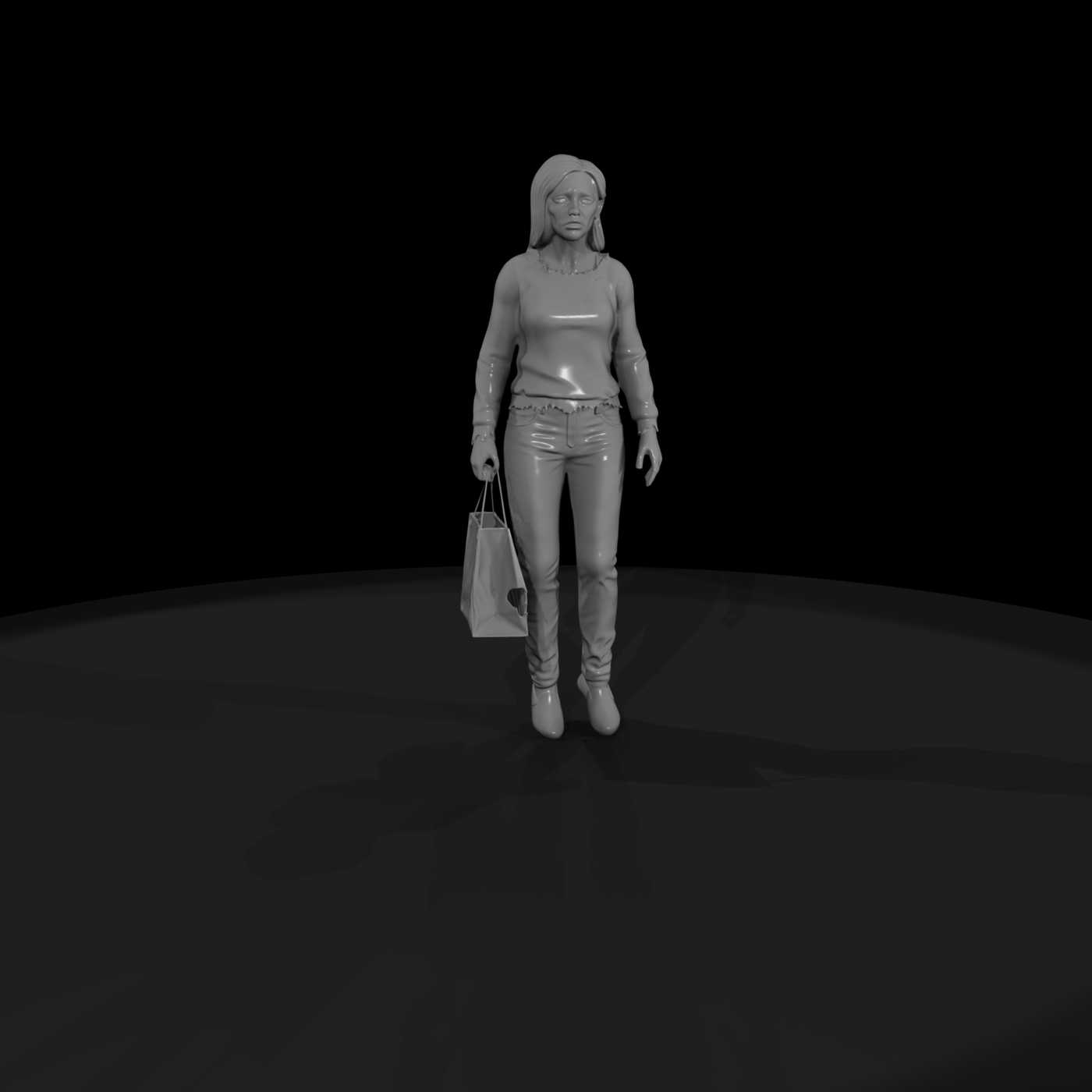 female zombie with