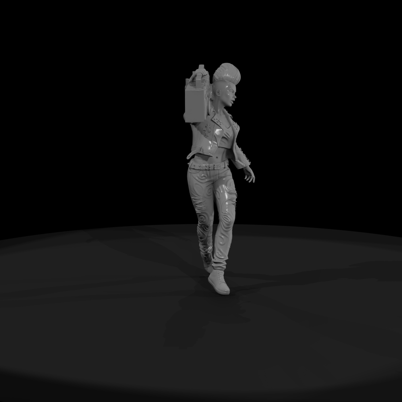 female punk dancer