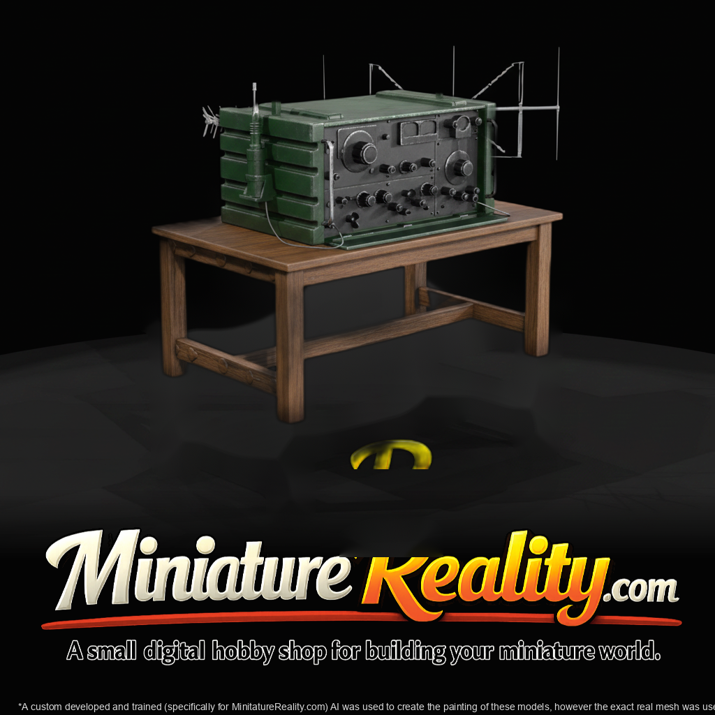 Field Radio Equipment - 3D Printable Miniature