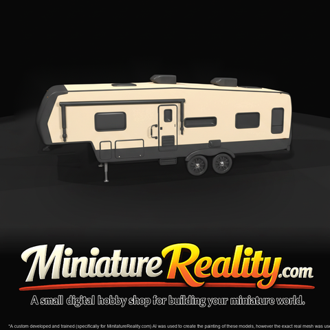 Fifth-Wheel RV Trailer — 3D Printable Miniature