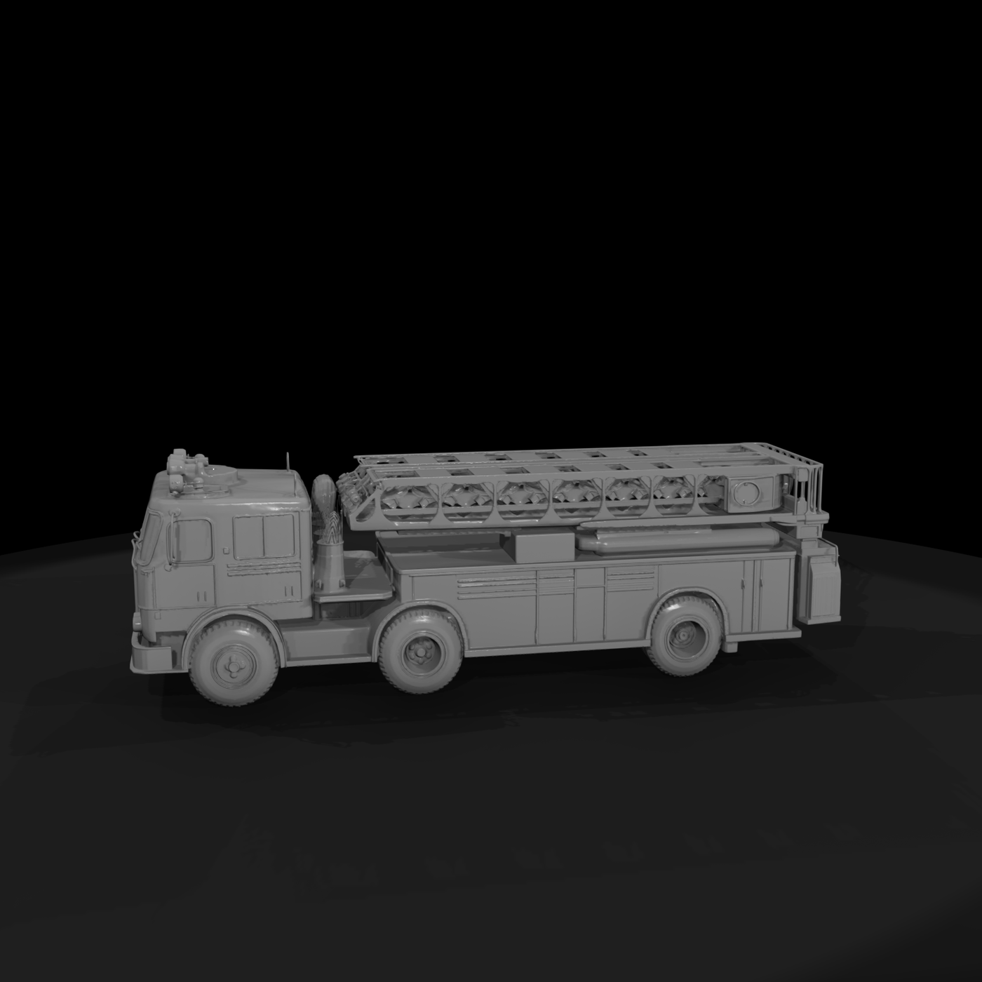 fire truck red ladder