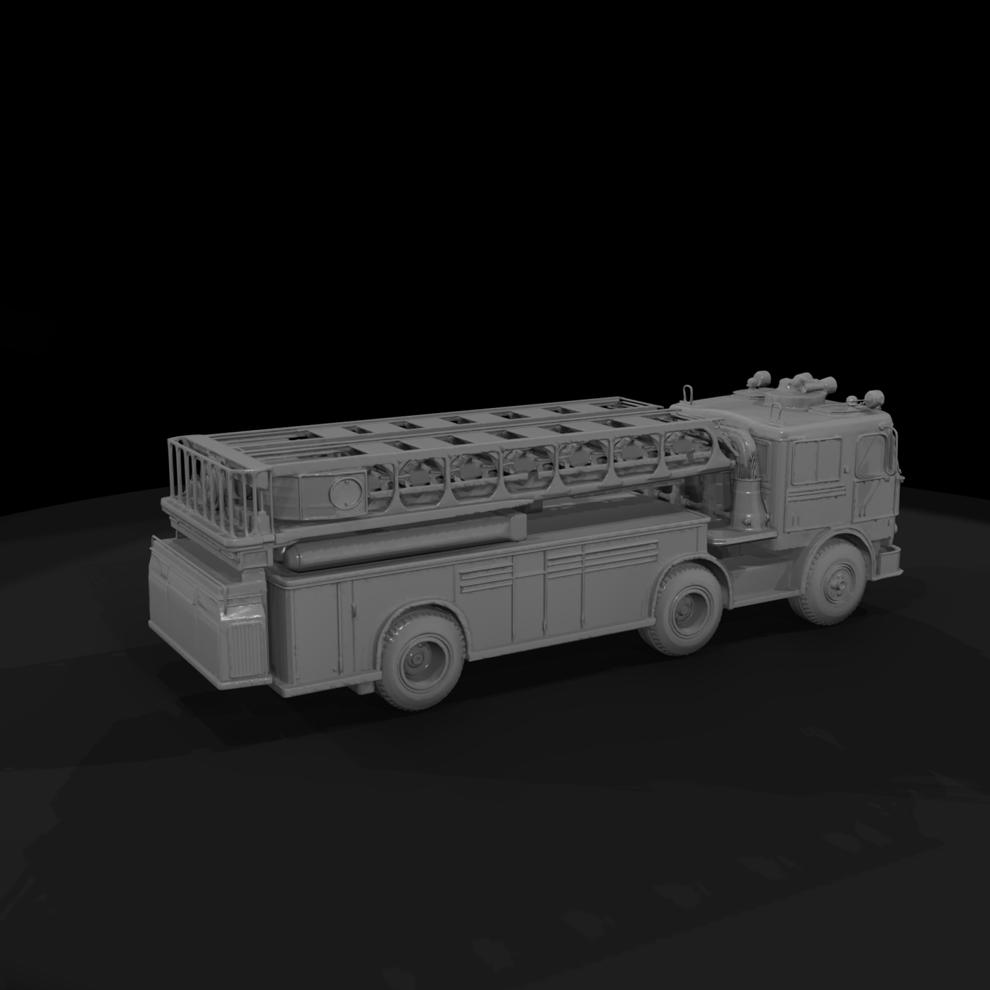 fire truck red ladder