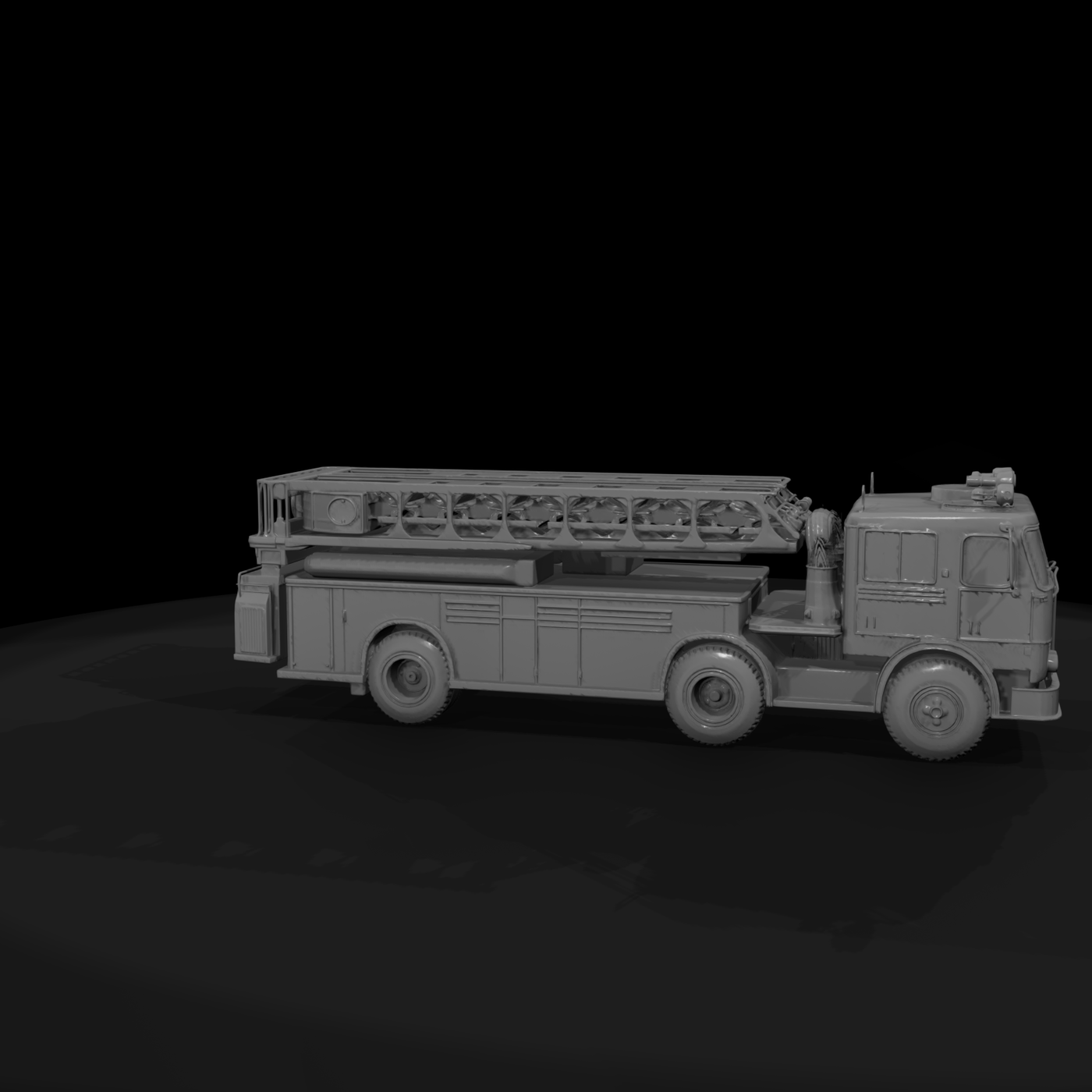 fire truck red ladder