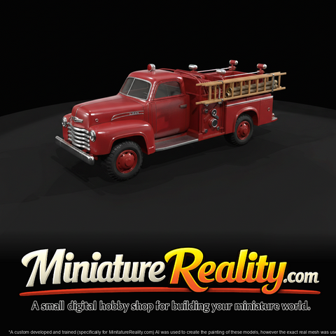 fire truck red vintage model