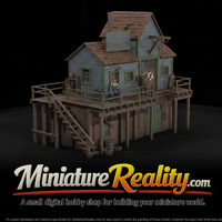Fisherman's Dockhouse — Dockside Building miniature, three-quarter view — thumbnail 2