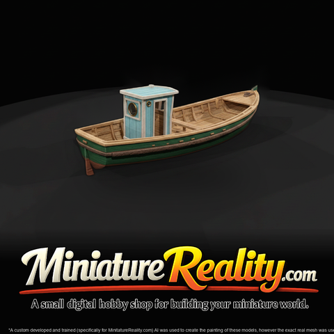 Fishing Boat Miniature — 3D Printable