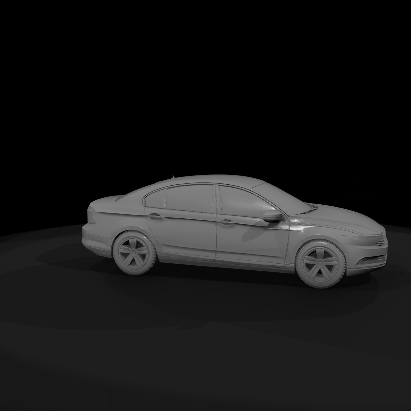 Four-Door Sedan — 3D-Printable Car (HO /