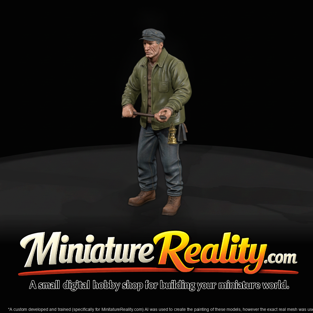 Freight Brakeman — Railroad Worker Figure (3D Printable)
