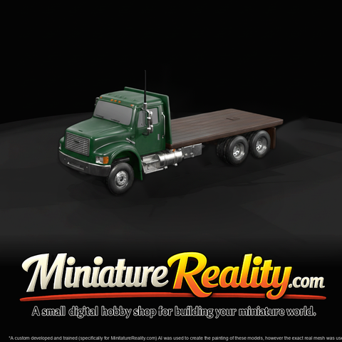 Freightliner M2 Flatbed Truck — 3D Printable Miniature