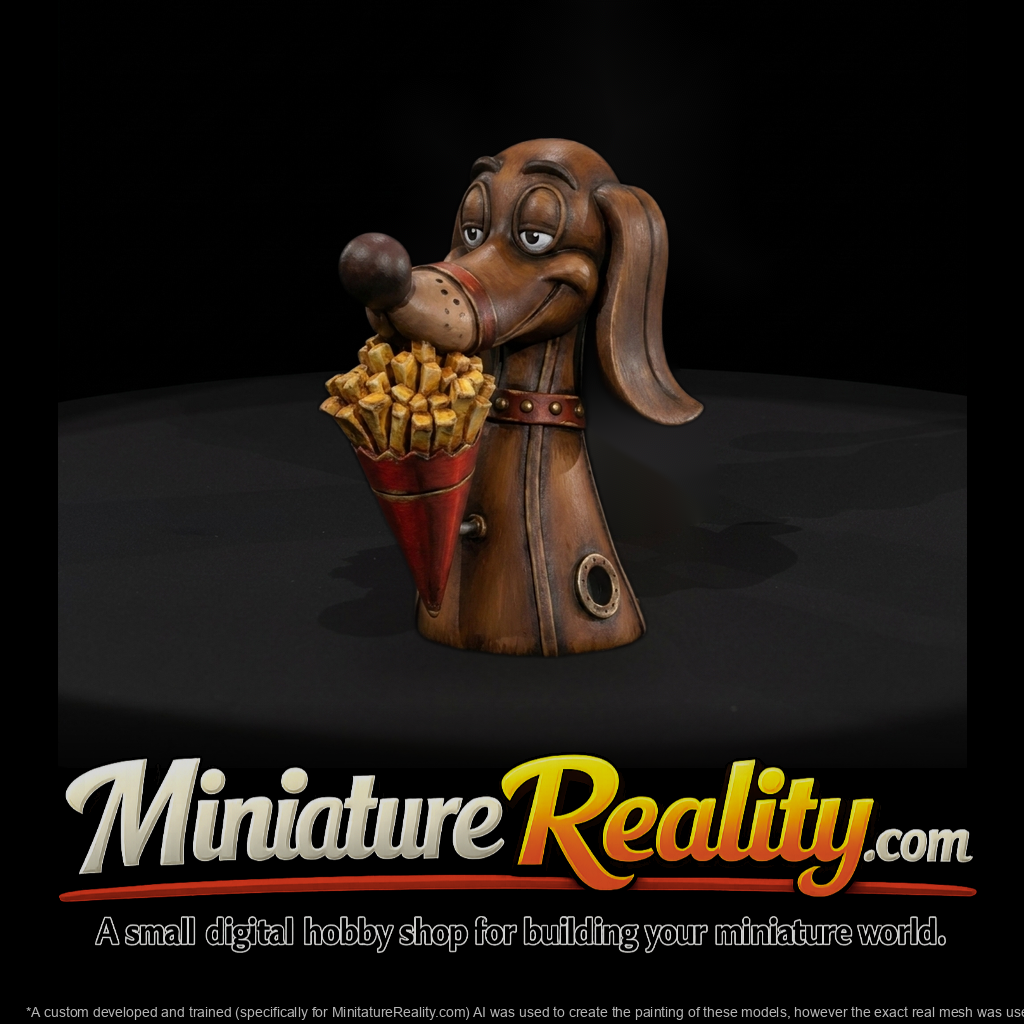 Fry Pup — Stylized Dog French Fry Miniature