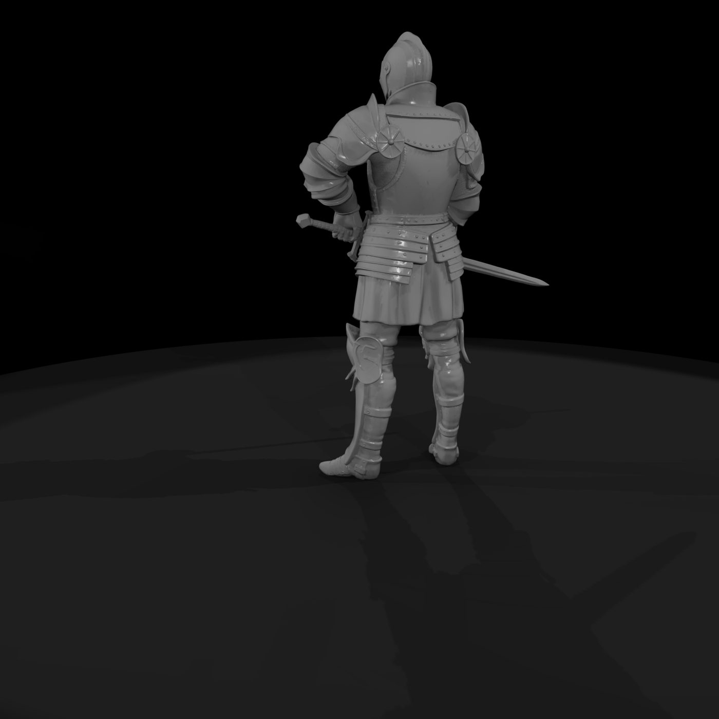 Full-Plate Armored Knight Miniature — Scale Figure