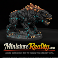 Crystal-Spined Hellhound miniature, three-quarter view — thumbnail 1