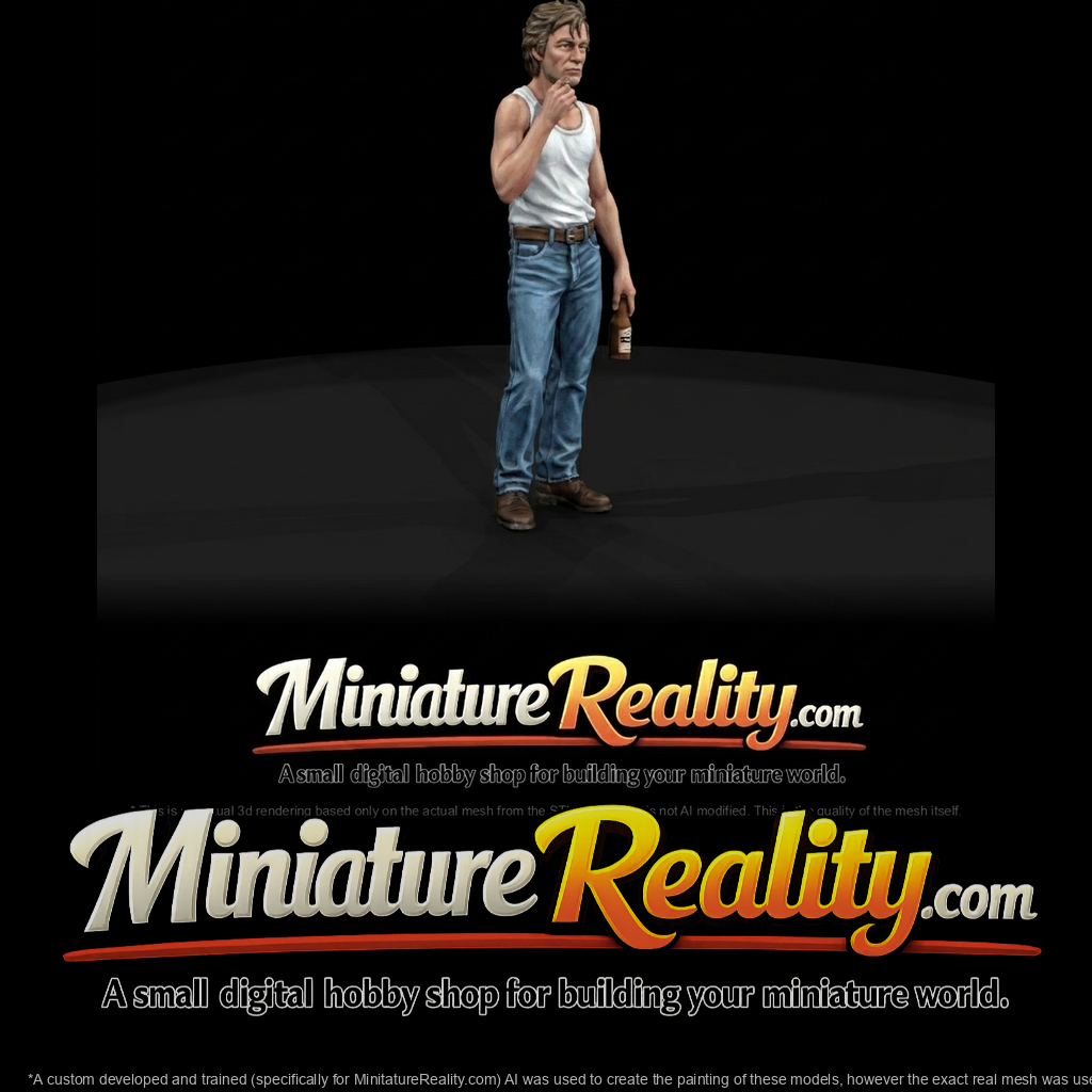 generic contemporary male civilian mini-figure (sculptural mesh)