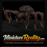 Giant Fantasy Spider miniature, three-quarter view — thumbnail 2